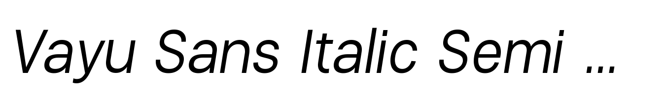 Vayu Sans Italic Semi Bold
